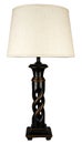 Contemporary Sculpted Wood Accent Table Lamp Royalty Free Stock Photo