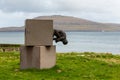 A contemporary sculpture of Frida by Hans Paulie Olsen, Thorshavn, Faroe Islands, Denmark