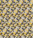 Contemporary Seamless vectorfloral pattern repeat in yellow and grey tones