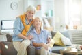 Contemporary Senior Couple Posing at Home Royalty Free Stock Photo