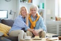 Contemporary Senior Couple Posing Royalty Free Stock Photo