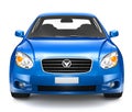 Contemporary Shiny Blue Sedan Car