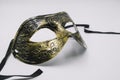 contemporary shiny mask golden strokes. High quality photo