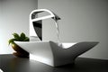 a contemporary sink and faucet Royalty Free Stock Photo