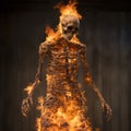 Contemporary Skeleton On Fire: Intense Movement Expression In Unreal Engine