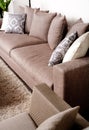 Contemporary sofa in modern setting Royalty Free Stock Photo