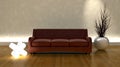 Contemporary sofa in modern setting Royalty Free Stock Photo