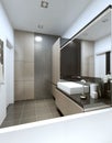 Contemporary style bathroom Royalty Free Stock Photo