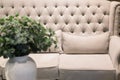 Contemporary style fabric sofa Royalty Free Stock Photo