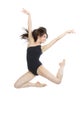 Contemporary style woman ballet dancer jumping Royalty Free Stock Photo