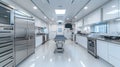 Contemporary surgery suite: outfitted with sterilized tools and surgical platform