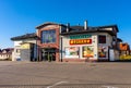 Contemporary town convenient store Orzech in Sedziszow Malopolski town in Podkarpacie region of Poland