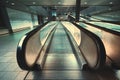 Contemporary travelator in airport Royalty Free Stock Photo
