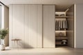 Contemporary Wardrobe Design in interior. Generative ai