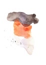 contemporary watercolor painting with simple and minimalist composition.