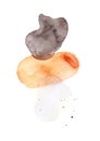 contemporary watercolor painting with simple and minimalist composition.