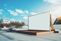 Big screen mock-up on the street Royalty Free Stock Photo