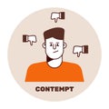 Contempt emotion icon