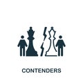 Contenders icon. Monochrome simple sign from challenges collection. Contenders icon for logo, templates, web design and Royalty Free Stock Photo