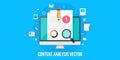 Content analysis concept - flat design web banner