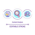 Content analysis concept icon