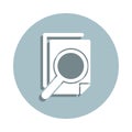 Content check badge icon. Simple glyph, flat vector of seo and development icons for ui and ux, website or mobile application