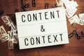 Content and Context on Lightbox Royalty Free Stock Photo