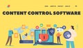 Content Control Software Landing Page Template. Internet Safety, Computer Security, Privacy Protection, Virtual Network