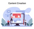 Content Creation concept. Flat vector illustration