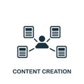 Content Creation icon. Monochrome simple icon for templates, web design and infographics