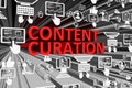 CONTENT CURATION concept blurred background