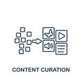 Content Curation icon. Monochrome simple Community icon for templates, web design and infographics Royalty Free Stock Photo