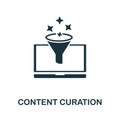 Content Curation icon. Simple element from website development collection. Filled Content Curation icon for templates