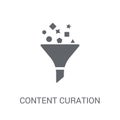 Content curation icon. Trendy Content curation logo concept on w Royalty Free Stock Photo