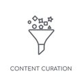 Content curation linear icon. Modern outline Content curation lo Royalty Free Stock Photo