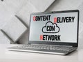 Content Delivery Network CDN is shown using the text Royalty Free Stock Photo