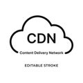 Content delivery network cloud icon. Royalty Free Stock Photo