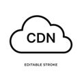 Content delivery network cloud icon. Royalty Free Stock Photo