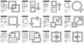 Content Edition line icon set.