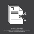 content, files, sharing, share, document Icon. glyph vector symbol for UI and UX, website or mobile application