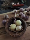 The content in garlic is efficacious as a herbal medicine.
