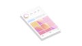 Content grid photo app account interface frame mockup, side view