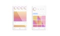 Content grid photo app post and profile interface frame mockup