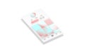 Content grid profile or account interface frame mockup, side view