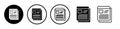 Content icon vector set on white background