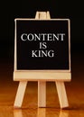 Content is king. Royalty Free Stock Photo