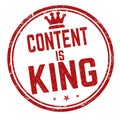 Content is king grunge rubber stamp