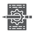Content management glyph icon, development Royalty Free Stock Photo