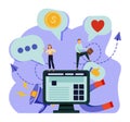 Content management system. Software engineering, database programming. development, information architecture metaphors Royalty Free Stock Photo