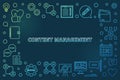 Content Management vector colored outline illustration Royalty Free Stock Photo
